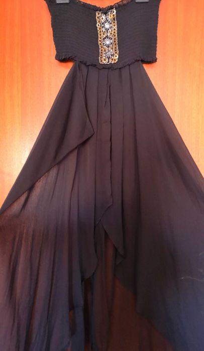 Primark Black Flowy Tunic with Sheer Panels, Size S – Never Worn64552862990721120