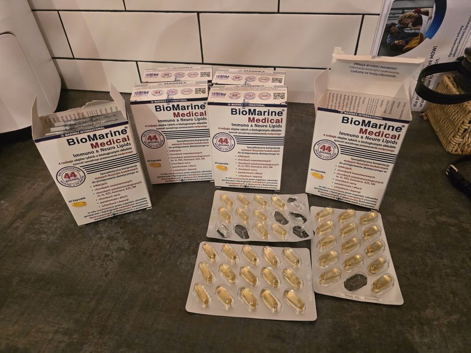 Biomarine medical omega tran suplement nowe 6 opakowań okazja