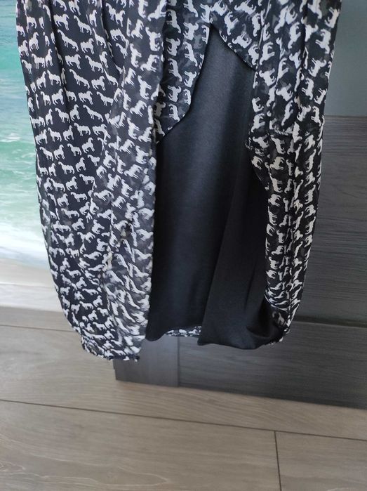 Sukienka letnia czarno biała