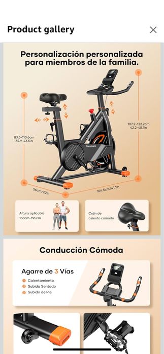 Bicicleta de Exercício Toputure 2025 – Como Nova