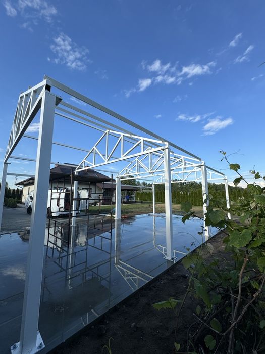 Hala magazyn garaż konstrukcja kratownica dźwigary słupy 10x12x4