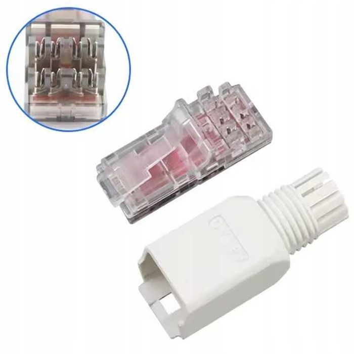 Wtyczka RJ45 Kabel UTP Kat. 6 RJ9 Beznarzędziowy Wtyk * Wejherowo