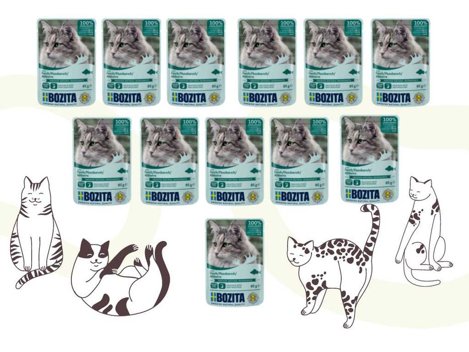 BOZITA mokra karma dla kota z okoniem w galarecie saszetka 85G