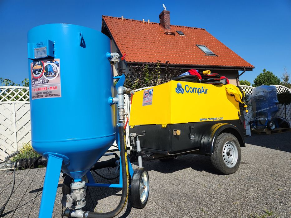 Piaskarka sprężarka komplet dostawa szkolenie gratis w całej Polsce