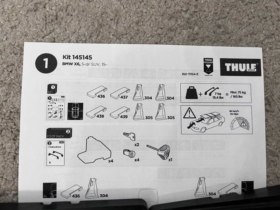 Kit Thule 5145 BMW X6 od roku 2015
