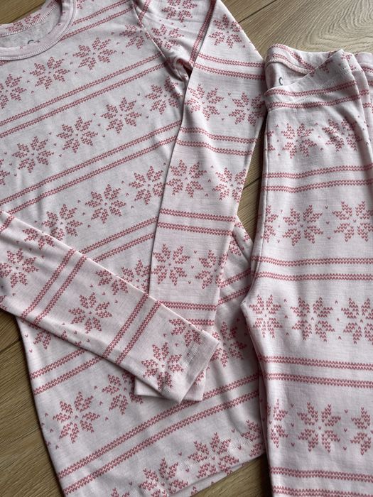 Komplet merino wełna cubus XS damski legginsy bluzka termiczny