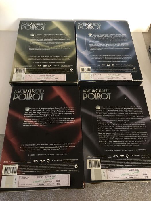 Poirot 1ª, 3ª e 4ª série- Os filmes episódios duplos DVDs