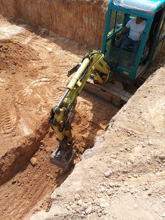 Mini Giratória, entulho demolição máquina carga entulho