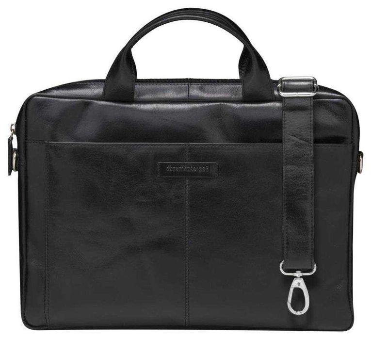 TORBA skórzana z paskiem, Macbook/laptop 15" dbramante1928 | Amalienborg, czarna