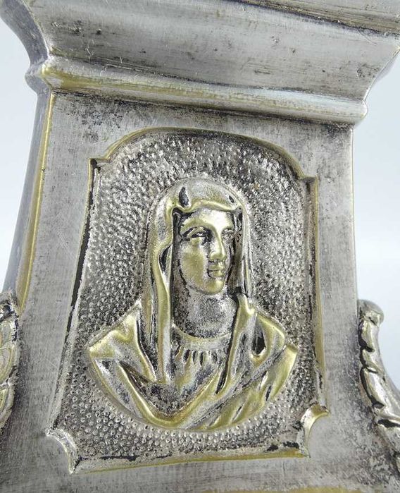 LICHTARZ świecznik mosiądz Jezus Maryja Serce Jezusa 50 cm