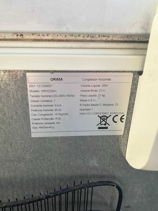Congelador horizontal Orima 209L (Classe A+)