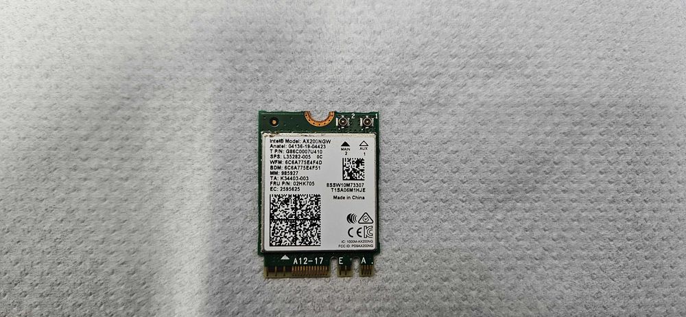 Karty WIFI do laptopów i nie tylko, wszystkie 100% sprawne. Killer 1650, Intel AX201NGW..