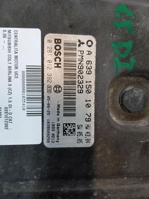 CENTRALINA MOTOR UCE MITSUBISHI COLT VI 2005 -0281012392