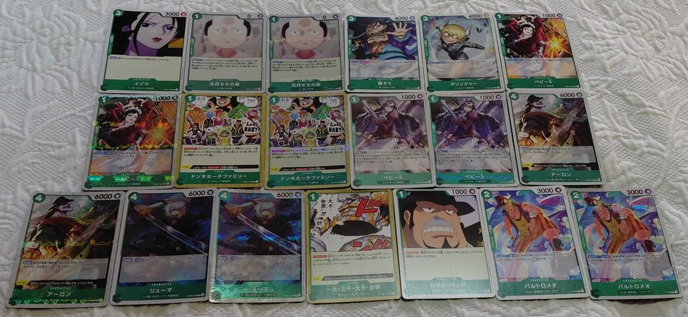 lote de 125 cartas one piece tcg prb01 japones
