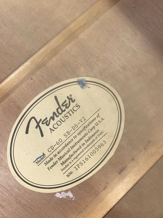 Gitara akustyczna Fender (fender acoustic CD-60)