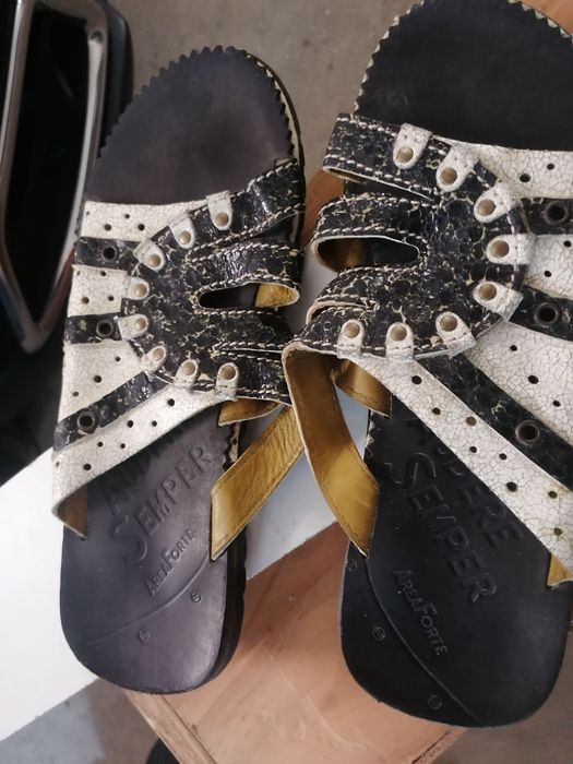 Chinelos homem t 42(couro)