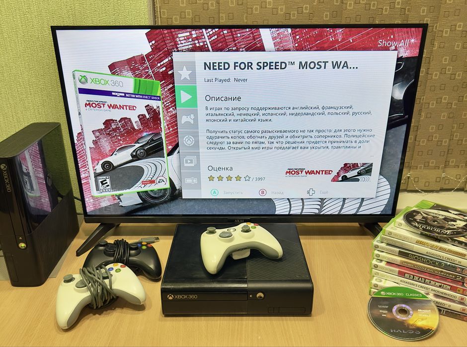 XBOX 360E Aurora (SuperSlim) | Комплект на вибір | 85+ігор на борту | 340GB HDD