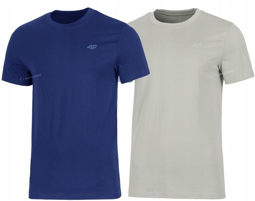 4F Zestaw 2Szt. 2-Pak Męska Koszulka T-Shirt 100% Bawełna / Rozm Xxl