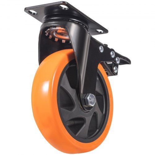 Zestaw 4 obrotowych kółek meblowych vevor pvc 127mm 816kg hamulce 360