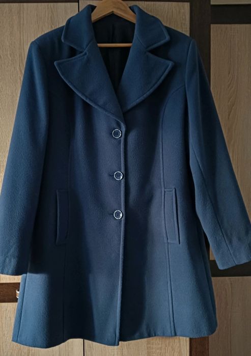 Płaszcz damski granatowy