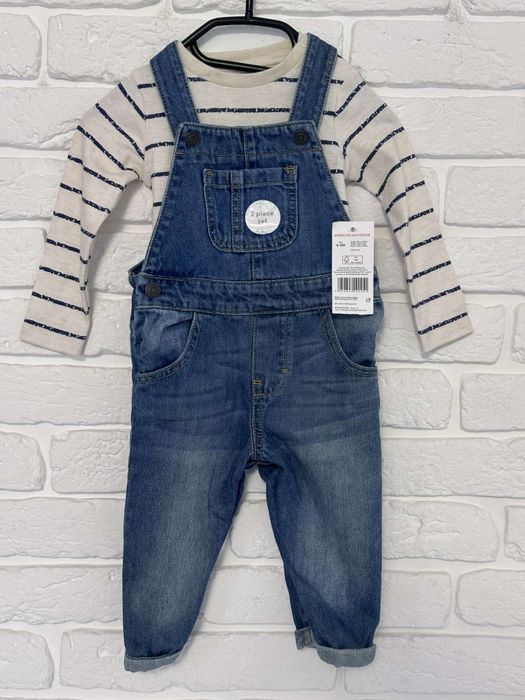 Джинсовий комбінезон+боді