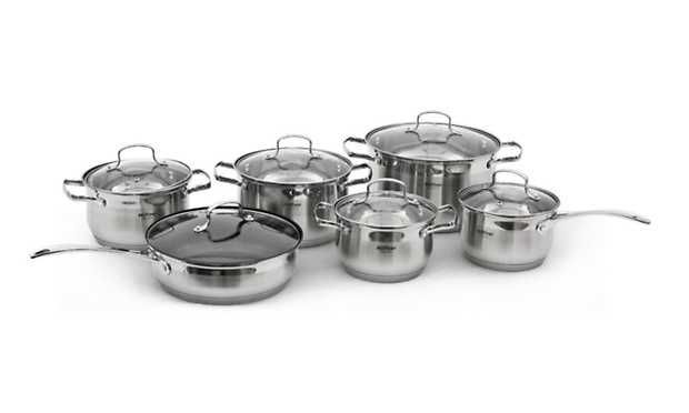 Komplet garnków stalowych Hoffner 12 ele. HF-4450