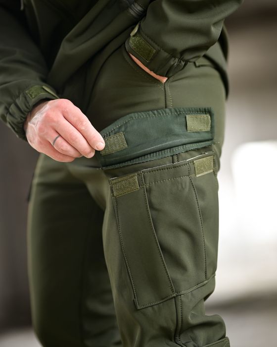 Демісезонний тактичний костюм софтшел DEMENTIOZ олива