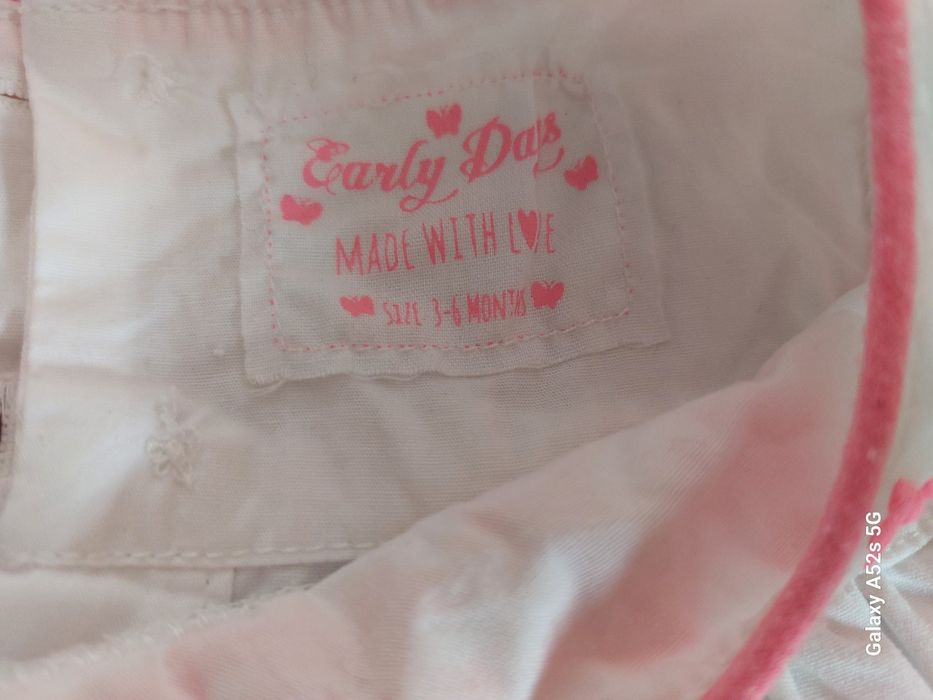 Biała sukienka Early days rozmiar 3-6 miesięcy 62-68