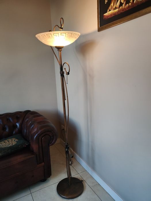 Lampa stojąca, lampa wisząca (żyrandol), lampa stołowa komplet