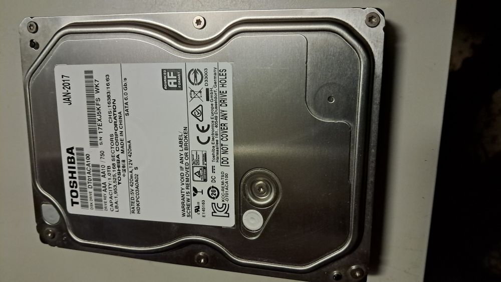 HDD 1TB 3.5", 7200rpm, 32Mb, SATA III Toshiba DT01ACA100