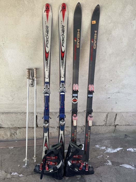 Лижі Дешево  , лижне взуття Salomon , лижні палиці