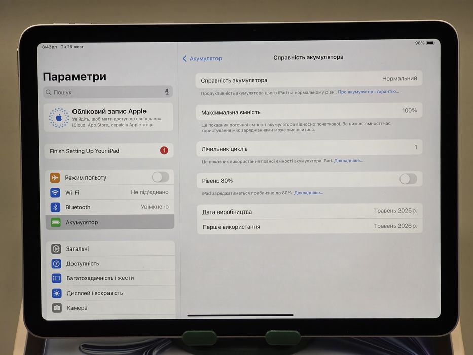 Apple Ipad Air 11 m3 128 open box