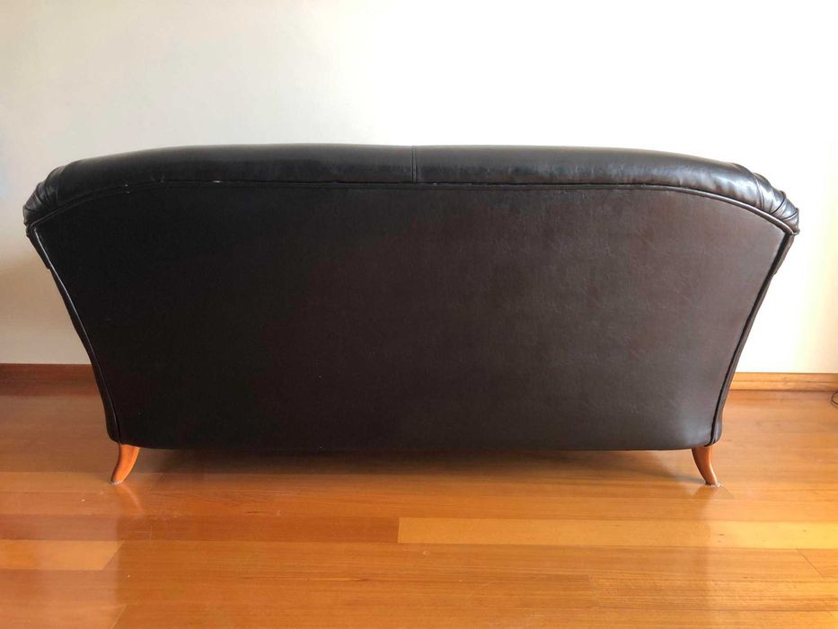 Sofás Duplos - Cabedal Preto