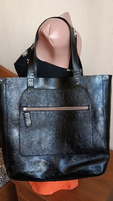 Сумка шоппер кожаная 37/37/11 женская