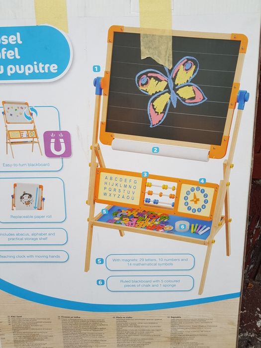 Drewniana tablica kredowa i magnetyczna