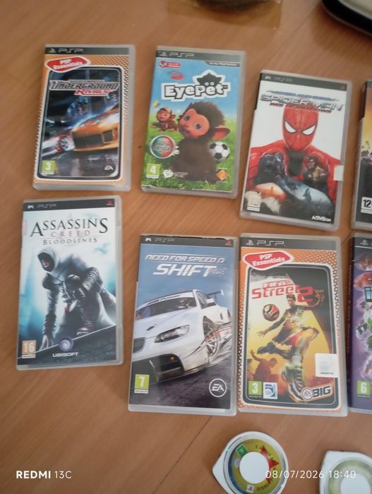 psp com jogos e acessórios
