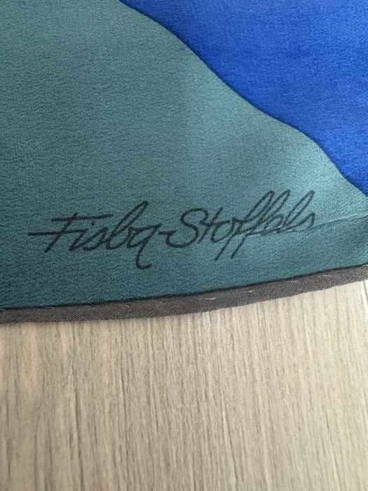 Рідкісна вінтажна шовкова хустка Fisba-Stoffels (Швейцарія), 100% шовк