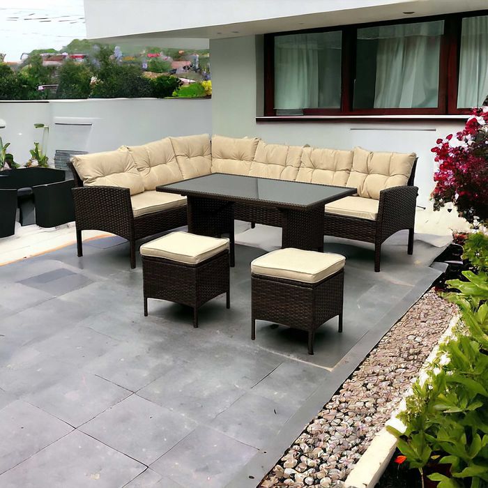 Meble Ogrodowe Ekskluzywne z Technorattanu Narożnik 6