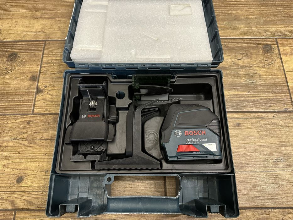 Laser krzyżowy BOSCH GCL 2-15 G - 2022r. | walizka, uchwyt