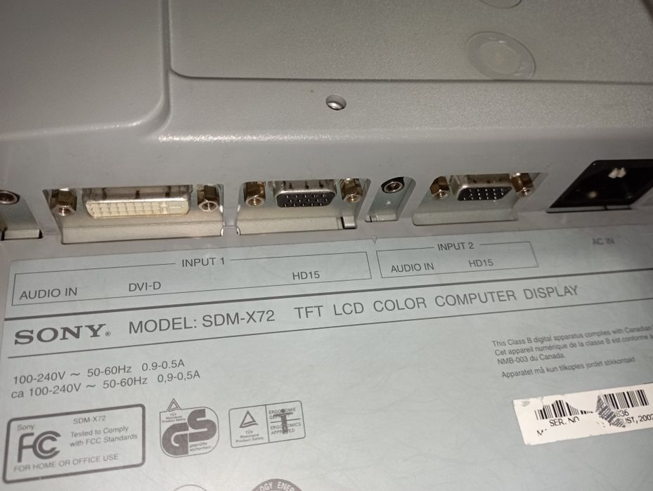 Монітор Sony SDM X-72