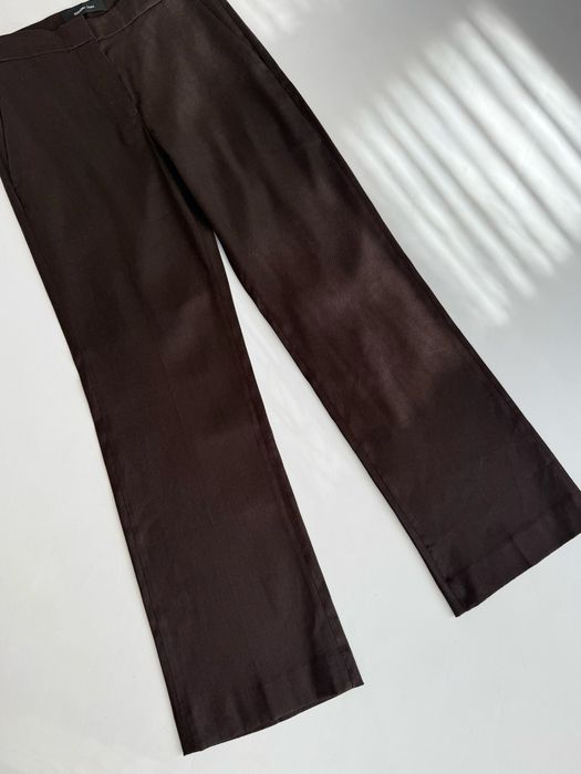 лляні прямі брюки Massimo Dutti