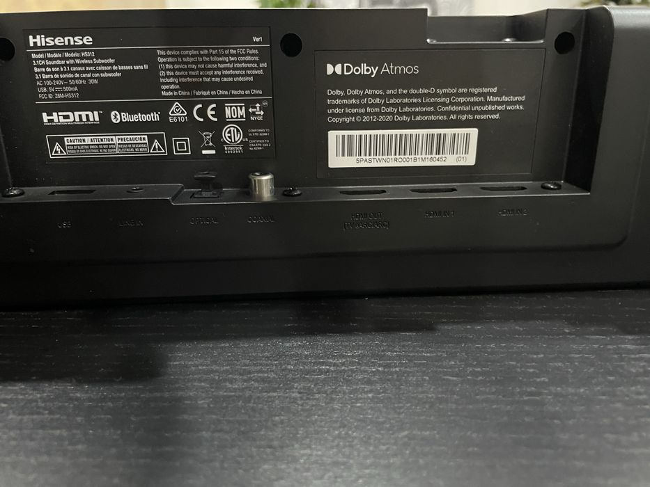 Soundbar Hisense HS312 300w