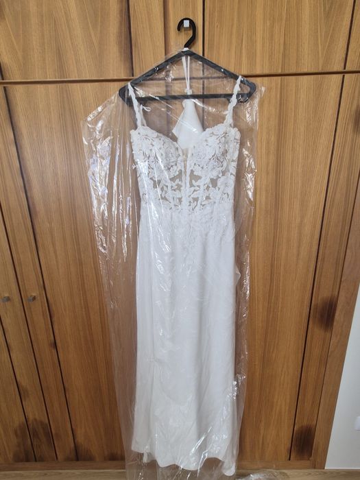 Vestido noiva sereia cheio de boas energias