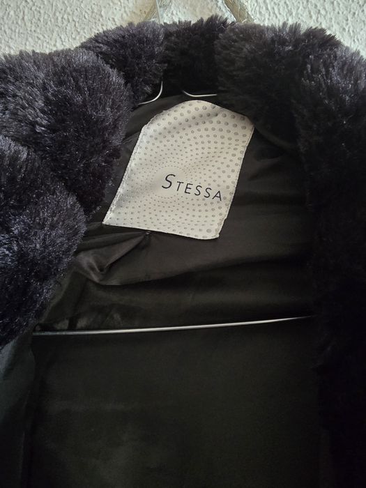 Casaco preto XXL com pelo
