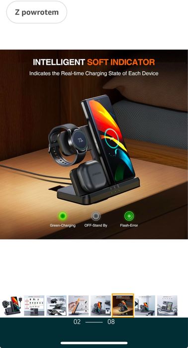 Bezprzewodowa ładowarka LK Samsung Stacja ładująca 3 w 1