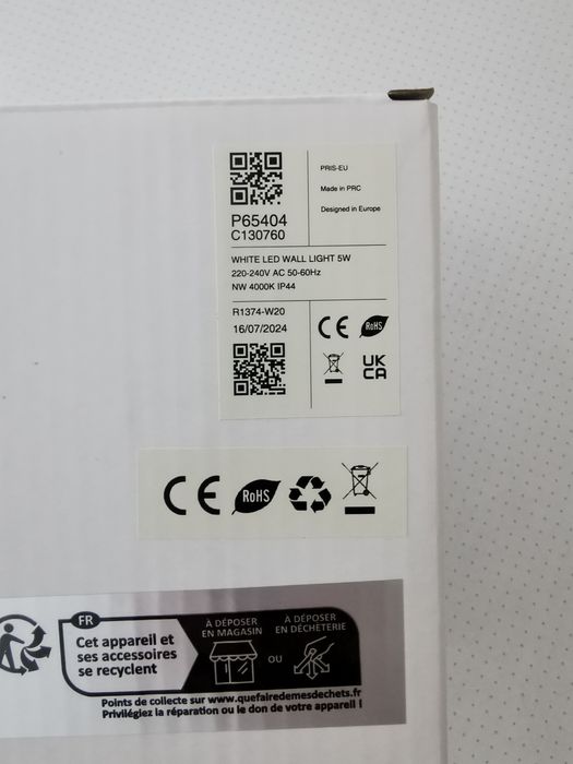 Aplique led branco wc426580343564554244