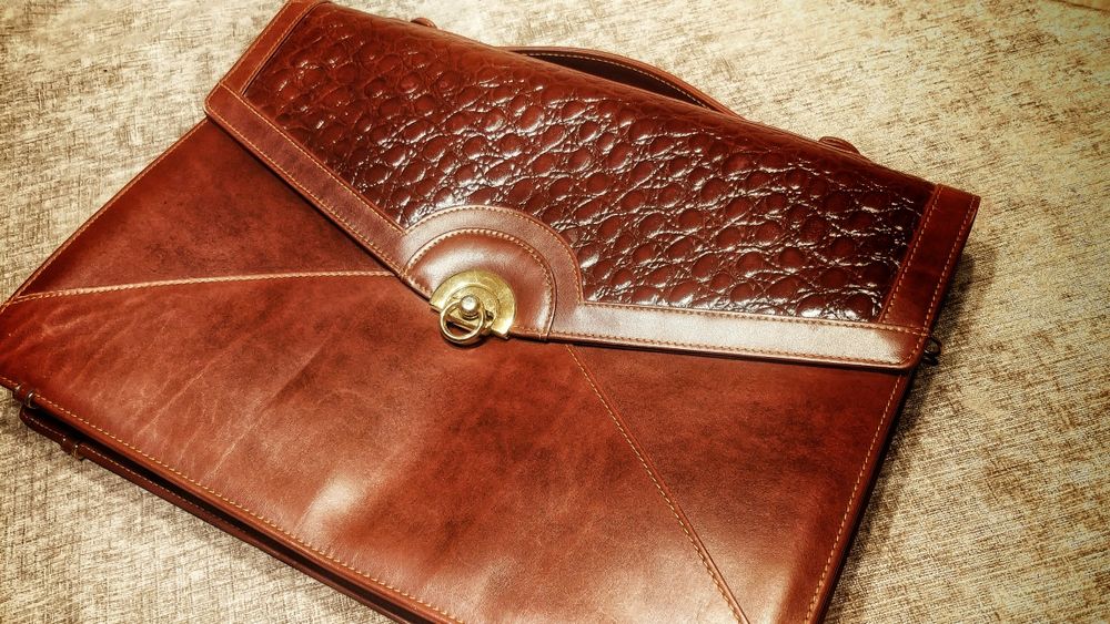 Aktówka Matras na dokumenty, skórzana.