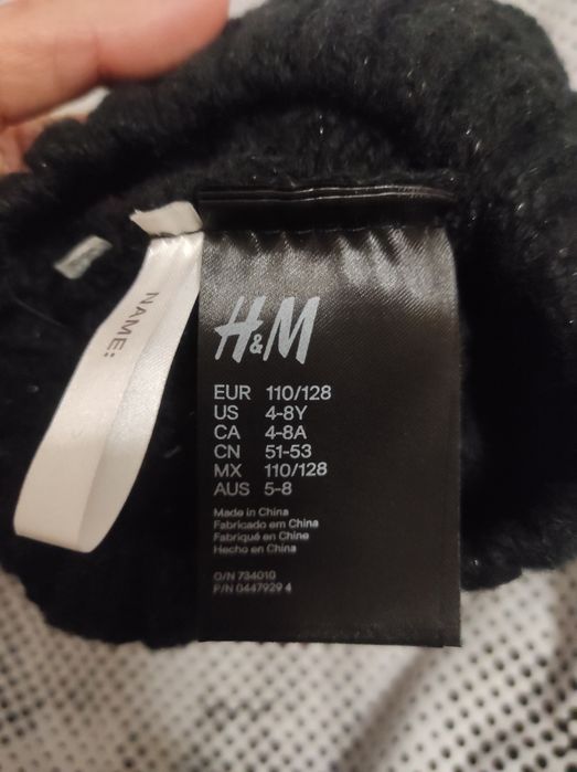 Шапка с шерстью hm для девочки