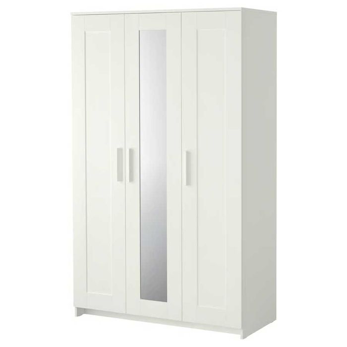 Roupeiro c/3 portas, branco, 117x50x190 cm