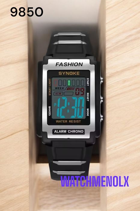 Lekki zegarek SYNOKE 9850 WR50M CZARNY